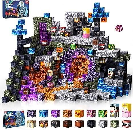 Minecraft | Blocs magnétiques | 150 pièces | FREE LEV, Neuf, Autres marques, -, Envoi