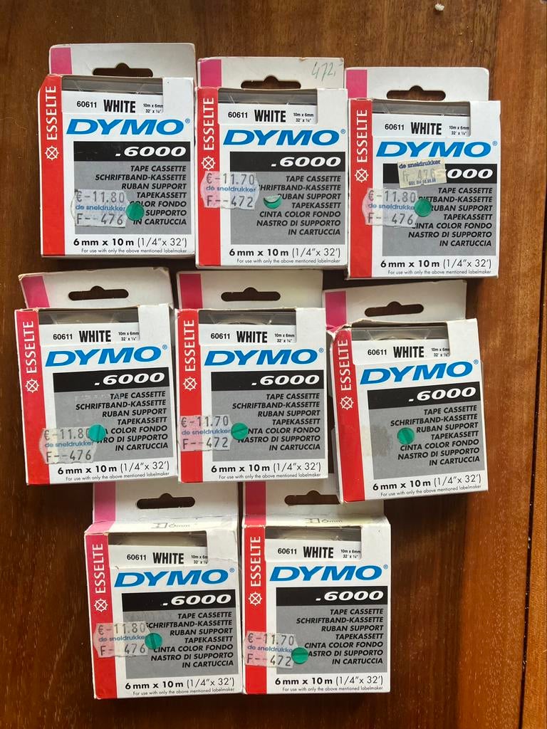 Dymo tape - veel verschillende soorten, Ophalen of Verzenden, Zo goed als nieuw