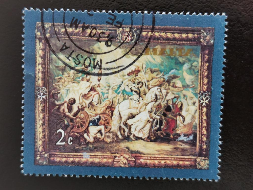 Malta 1979 - Vlaams wandtapijt naar Rubens, Postzegels en Munten, Ophalen of Verzenden, Malta, Gestempeld