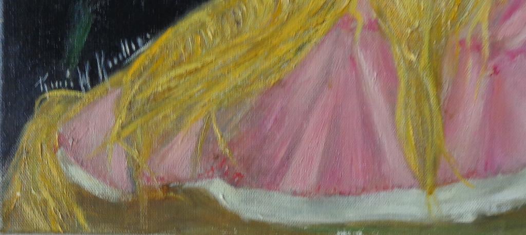 RENEE W. KUELLER / SPAANSE SCHONE / OLIEVERF DOEK / 50x40cm, Ophalen of Verzenden