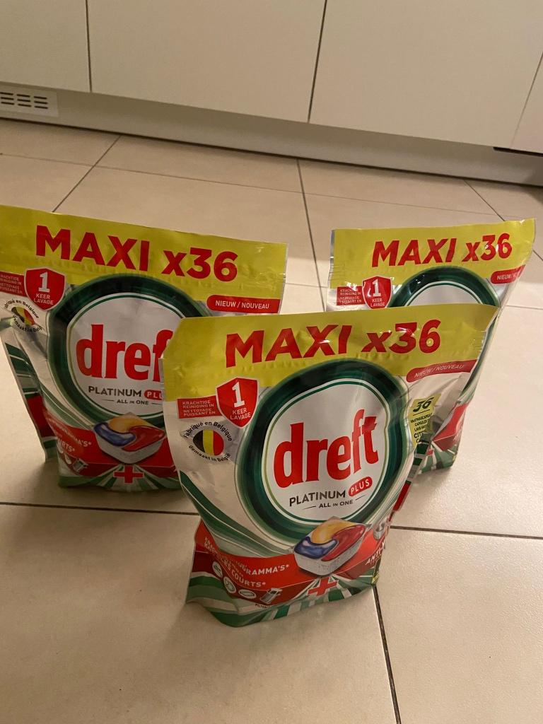 DREFT  Platinum Plus All in one MAXI 36 x 3 zakken, Verzenden