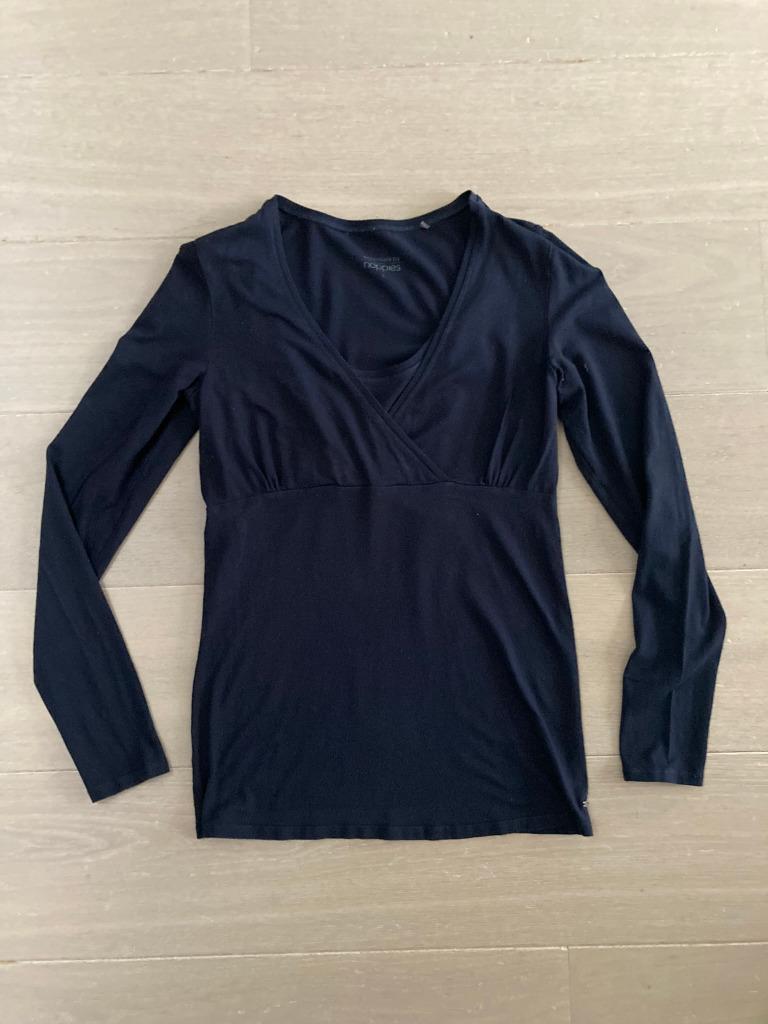 Donkerblauw Zwangerschaps T-shirt van Noppies (Maat S), Kleding | Dames, Zwangerschapskleding, Blauw, Noppies, Maat 36 (S), Gedragen
