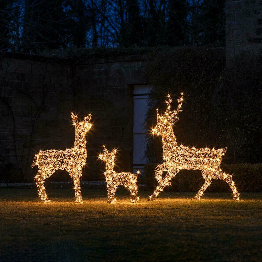 LED Rendierenfamilie. Mooie Set Van 3 Stuks Led Rendieren., Ophalen of Verzenden, Nieuw
