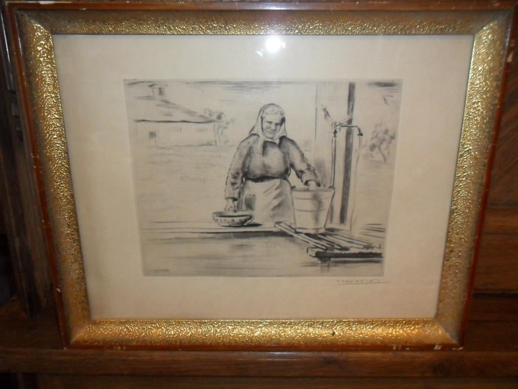 Eau forte de Paul Daxhelet (Liège, 1905 - 1993), Antiquités & Art, Art | Eaux-fortes & Gravures, Enlèvement ou Envoi