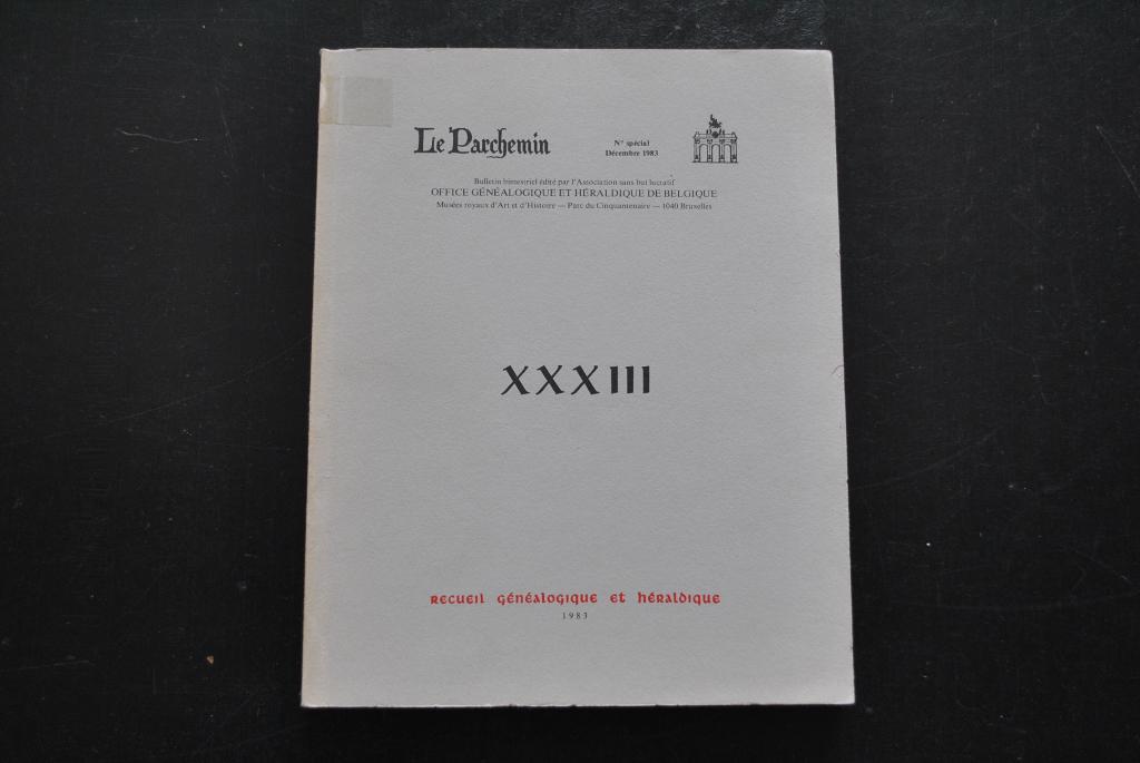 GENEALOGIE HERALDIQUE LE PARCHEMIN 33 BONAERT KEINGIAERT, Enlèvement ou Envoi, Utilisé