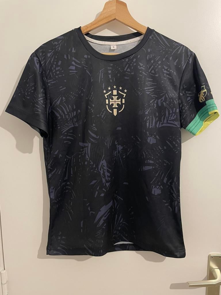 T-shirt noir inspiration football Brésil, Taille S, Enlèvement ou Envoi, Neuf, Maillot