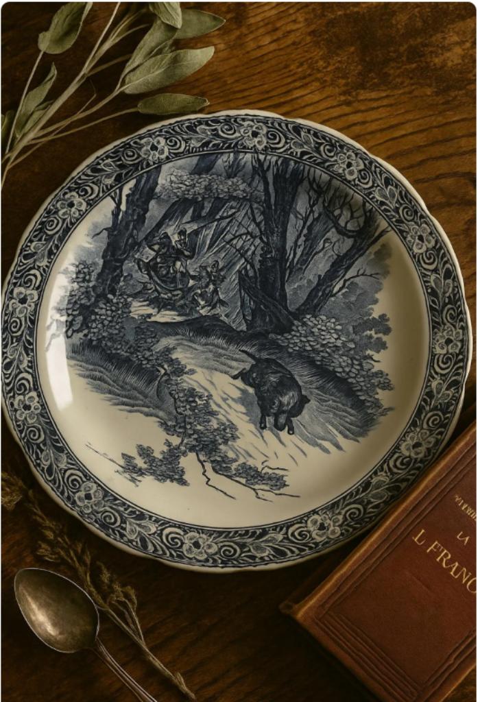Assiette murale vintage RARE BLUE DELFT des années 1950 - Ro, Enlèvement ou Envoi