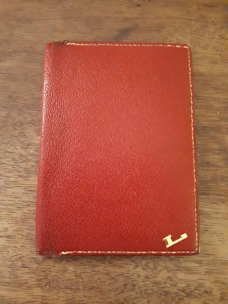 Vintage rood lederen portefeuille, Handtassen en Accessoires, Portemonnees, Overige merken, Ophalen of Verzenden, Zo goed als nieuw