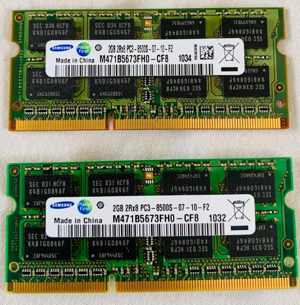 Samsung 4 GB (2x2 GB) M471B5673FH0-CH9 1333 MHz RAM-geheugen, Computers en Software, RAM geheugen, Gebruikt, DDR3, Ophalen of Verzenden