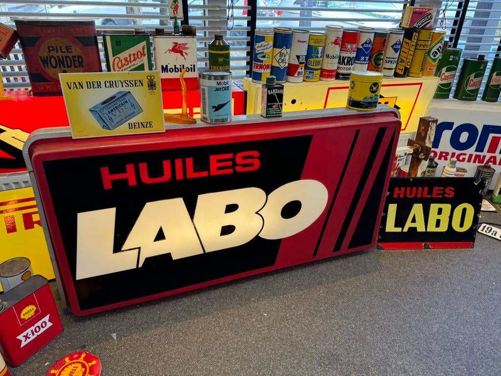 LABO oude reclame lichtbak XL, Ophalen, Gebruikt, Lichtbak of (neon) lamp