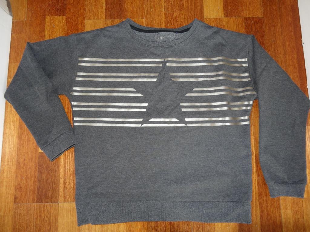 Sweat shirt mixte gris foncé et argenté Esprit taille L, Maat 42/44 (L), Nieuw, Ophalen of Verzenden, Grijs