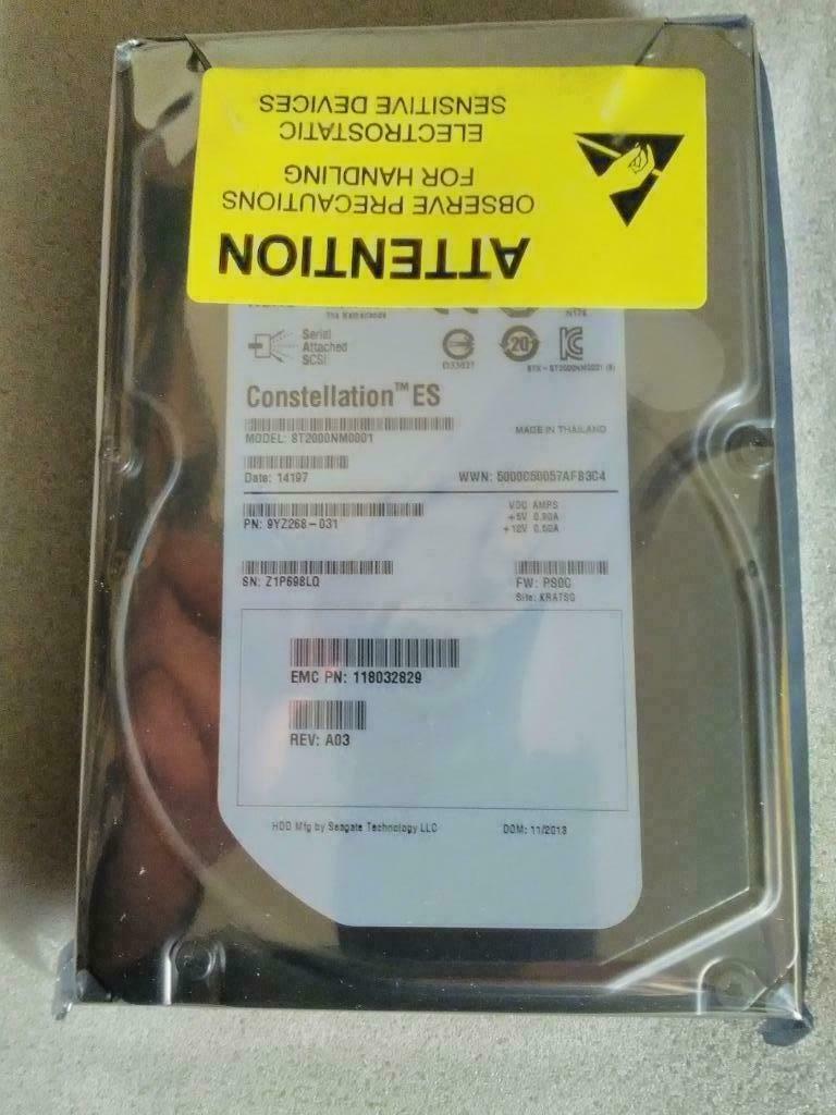 Seagate Constellation ES ST2000NM0001 2TB SAS 7.2K 6Gb/s 3.5, Gebruikt, SAS, Server, HDD