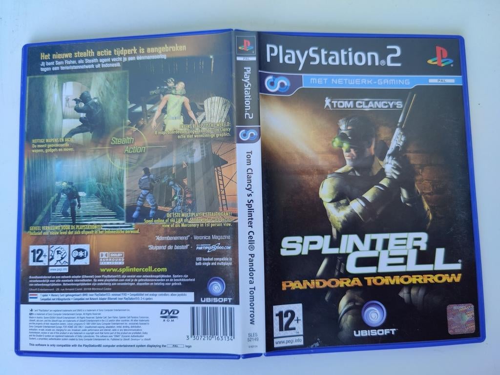 PS2 Splinter Cell - Pandora Tomorrow (version NL/EN), Enlèvement ou Envoi, Comme neuf