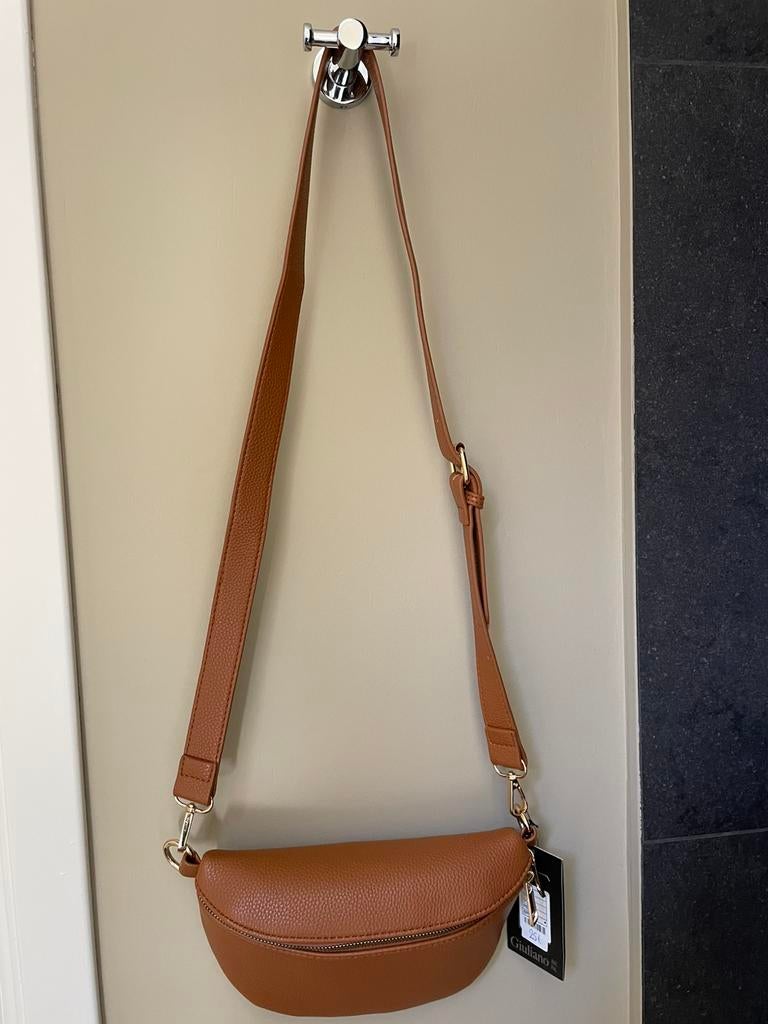 Nieuwe crossover handtas camel, Handtassen en Accessoires, Tassen | Schoudertassen, Ophalen of Verzenden, Nieuw, Bruin, Overige merken