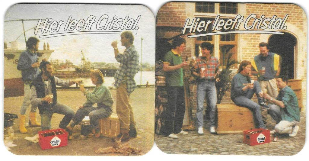 bierviltjes 2st Cristal Alken, Verzamelen, Verzenden
