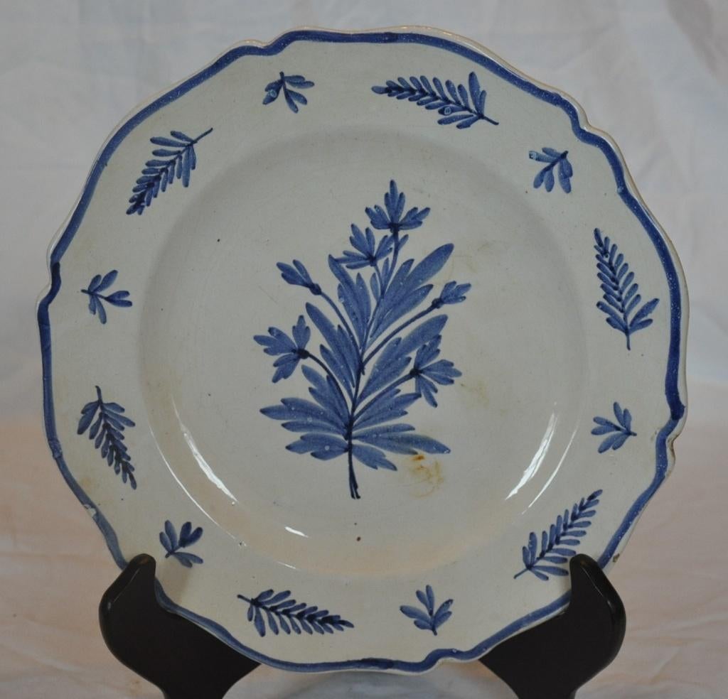 assiette origine francaise decor bleu, Antiquités & Art, Enlèvement ou Envoi