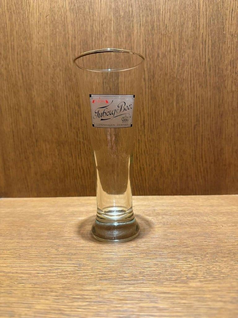 Glazen Tuborg Beer, Enlèvement, Comme neuf, Verre ou Verres, Autres marques