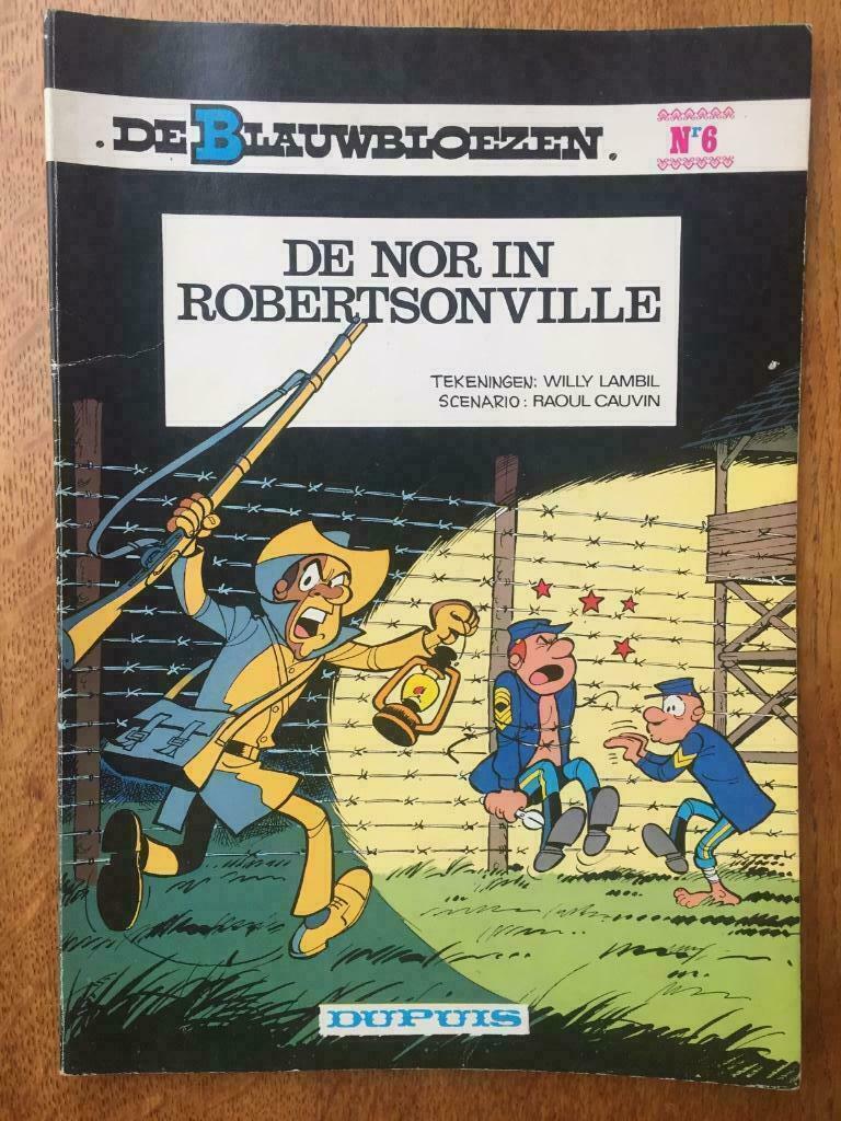 De Blauwbloezen nr 6, de nor in Robertsonville, Boeken, Eén stripboek, Ophalen of Verzenden, Gelezen, Willy Lambil