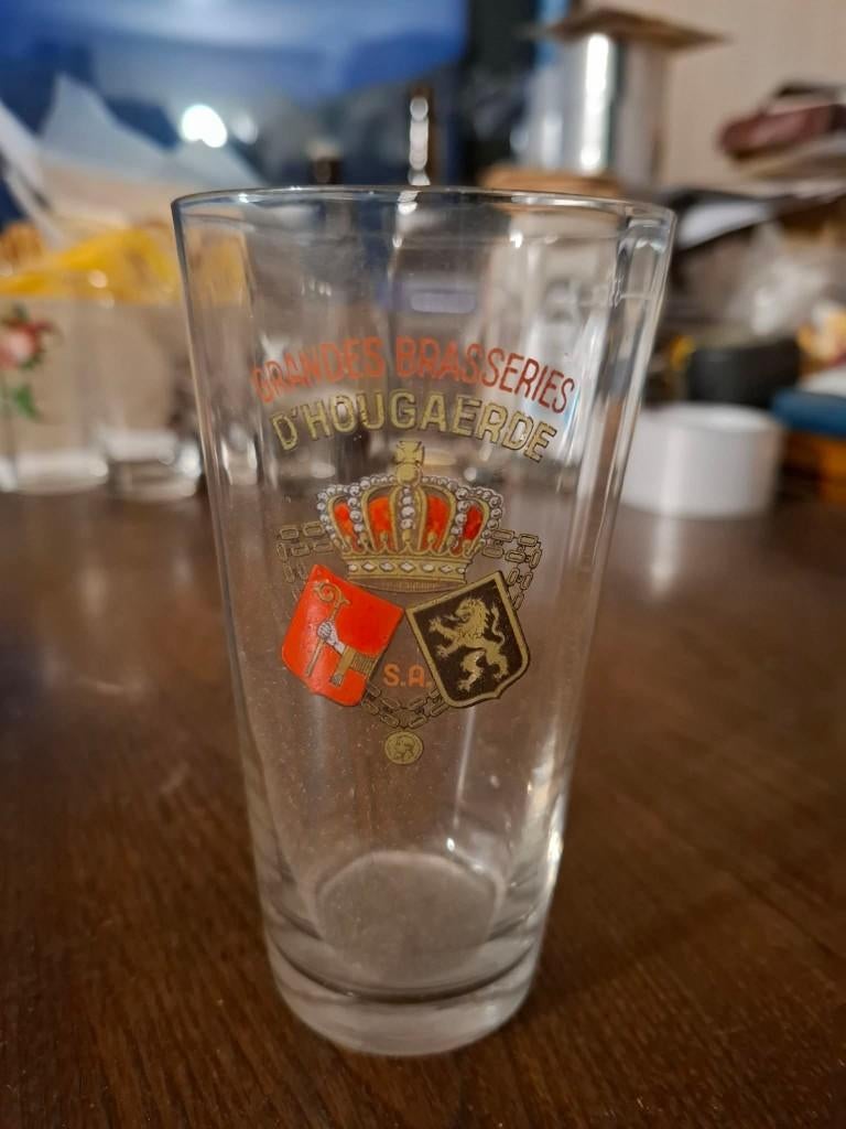 Verre grande brasserie D' hougaerde/ decalco  FR, Envoi, Utilisé, Verre ou Verres, Autres marques