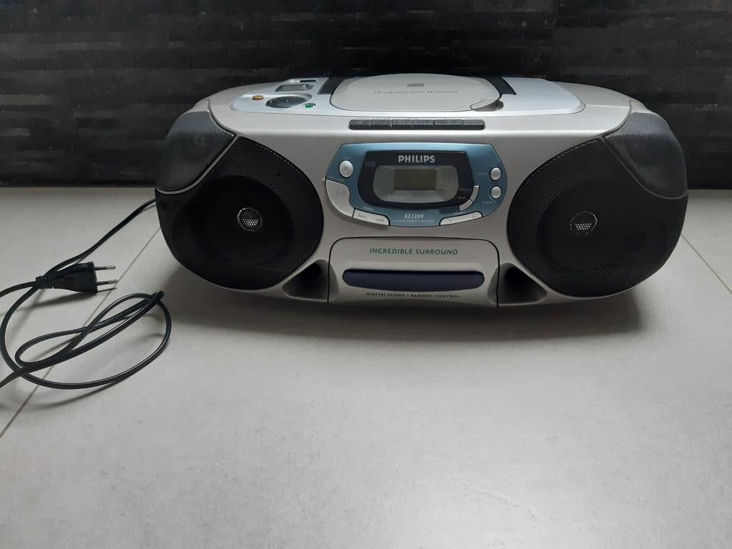 Philips AZ1209 vintage radio, Gebruikt, Radio, Met cd-speler