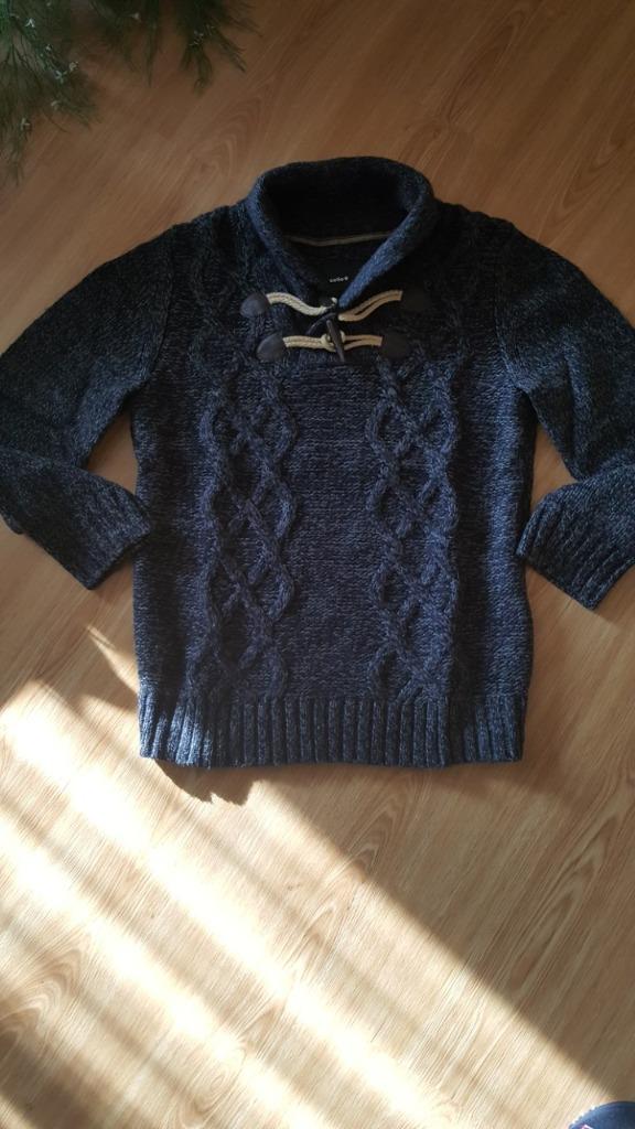 Prachtige warme kabeltrui Celio (Small), Enlèvement ou Envoi, Comme neuf, Taille 46 (S) ou plus petite, Gris