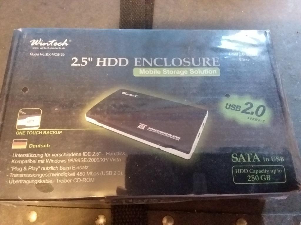 Wintech 2.5 HDD enclosure (voor externe harde schijf ), Neuf, Wintech, Enlèvement ou Envoi, Laptop
