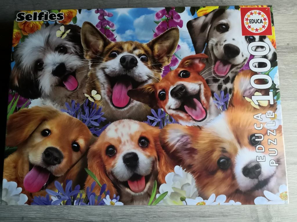 1000-delige selfie hondenpuzzel, Ophalen