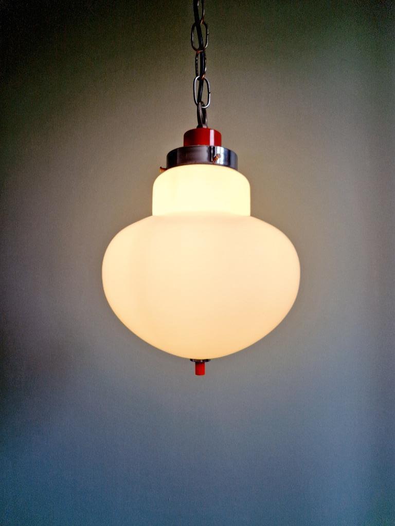 Suspension Space Age en opaline blanche, Massive, 1970, Enlèvement ou Envoi