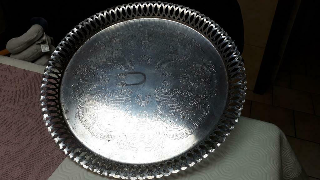Plat rond., Enlèvement ou Envoi, Comme neuf, Rond, Métal