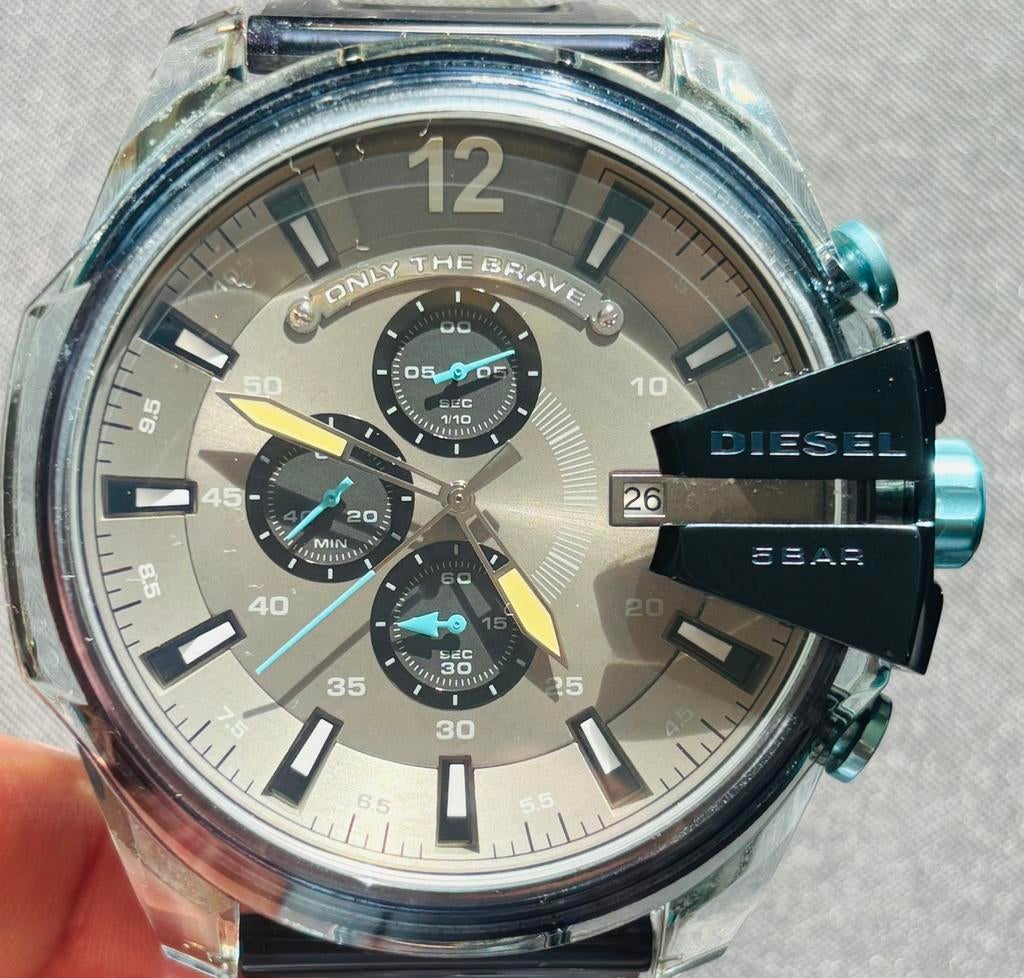Diesel horloge DZ-4487, Handtassen en Accessoires, Horloges | Heren, Overige merken, Staal, Polshorloge, Kunststof