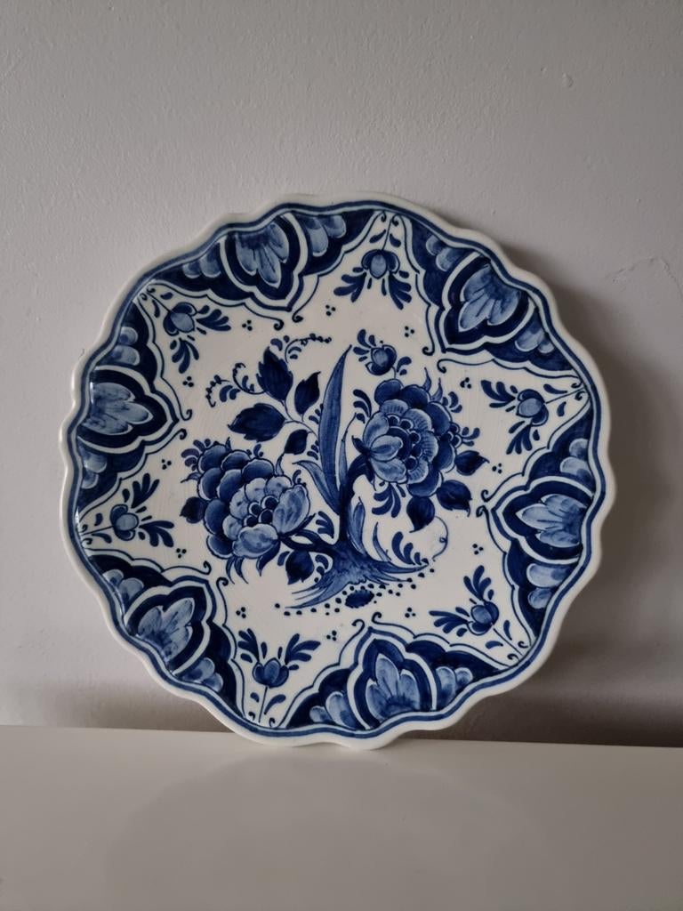 2 wandborden Delft blauw hand geschilderd, Ophalen of Verzenden