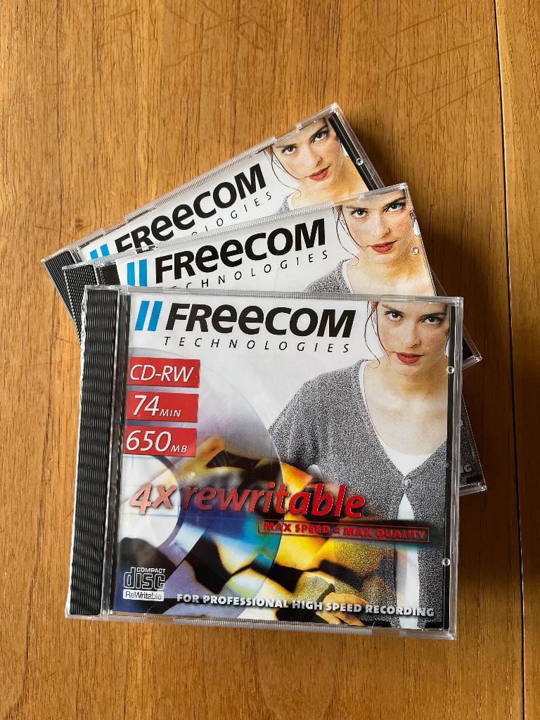 3x CD-RW 74 min / 650 MB, Herschrijfbaar, Cd, Nieuw, Ophalen of Verzenden