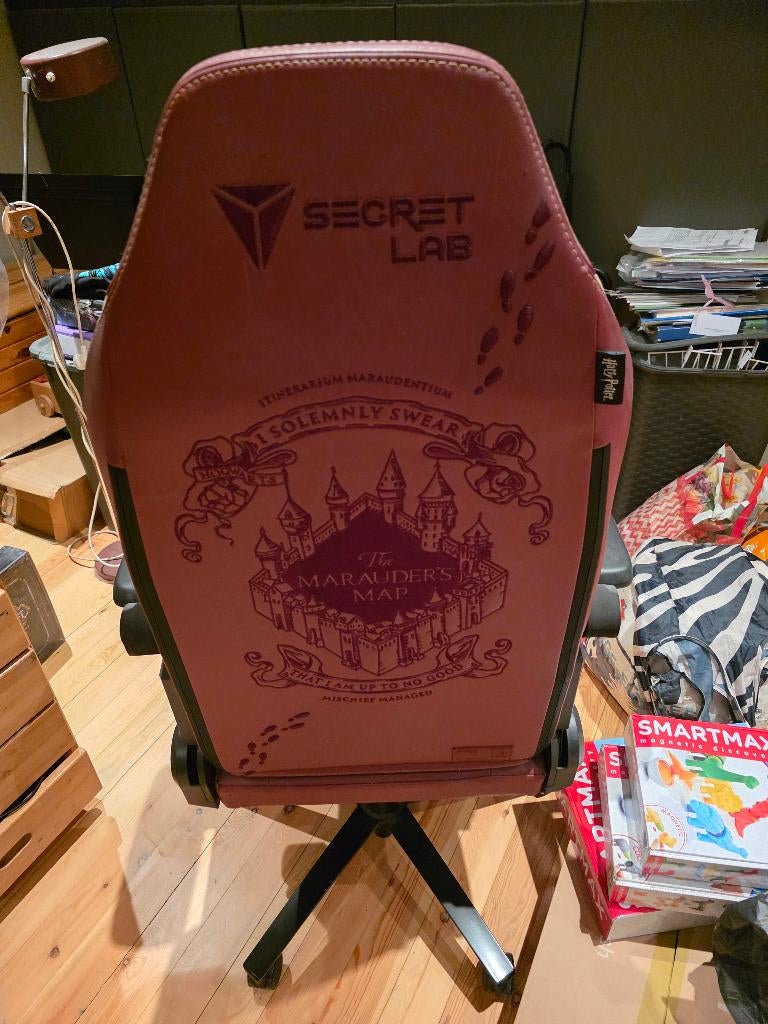 Bureaustoel secret labs Harry Potter, Rouge, Chaise de bureau de gaming, Enlèvement, Utilisé