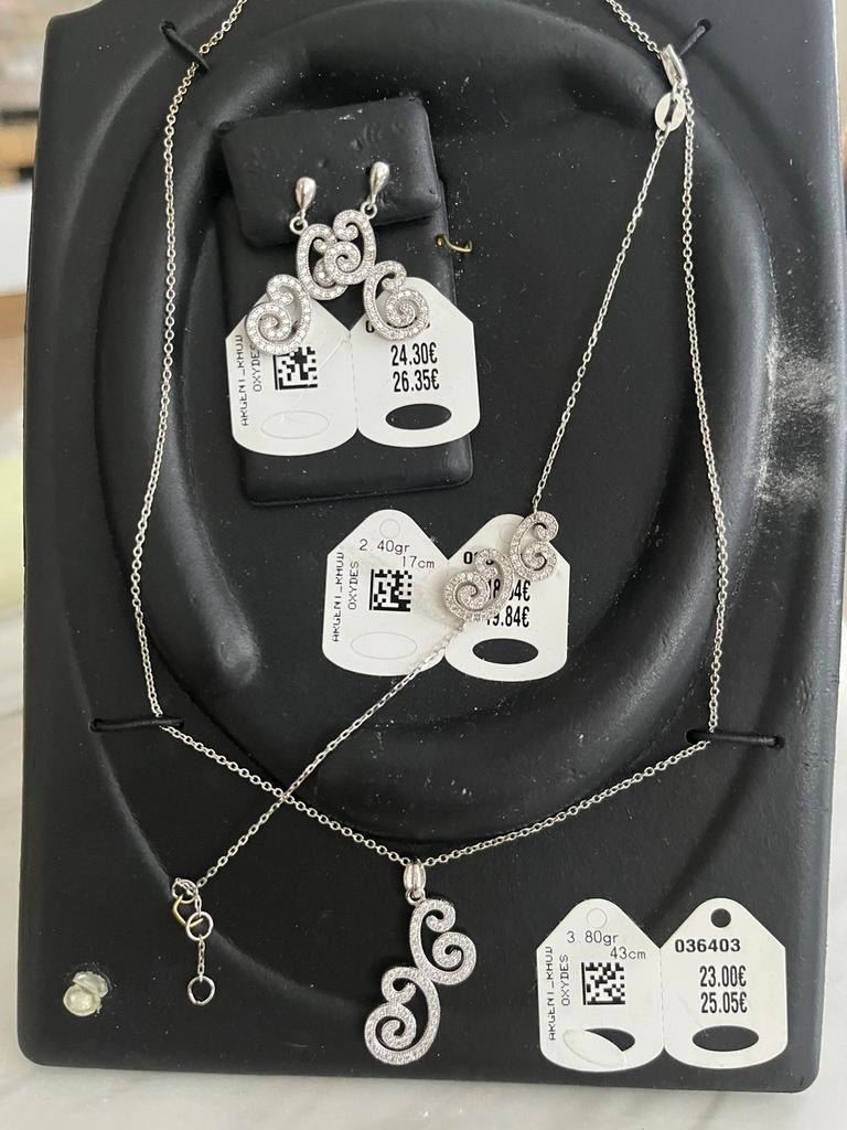 Zilveren set 925 nieuw, Verzamelen, Swarovski, Ophalen of Verzenden, Zo goed als nieuw