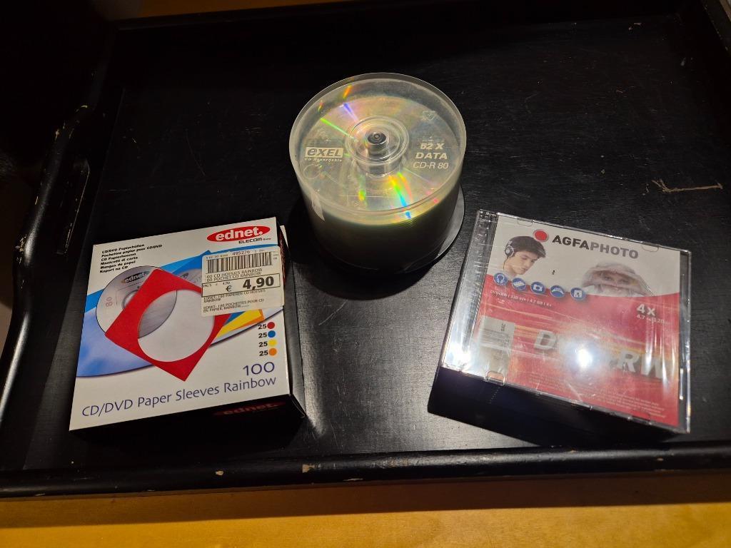 AGFA photo DVD + RW EXEL NIEUW 4 stuks  EDNET paper sleeves, Ophalen of Verzenden, Cd