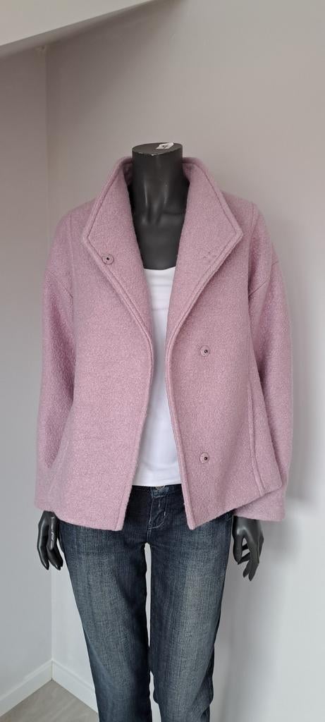 Wollen jas ICHI, Kleding | Dames, Jasjes, Kostuums en Pakken, Nieuw, Jasje, Maat 34 (XS) of kleiner, Roze, Ophalen of Verzenden