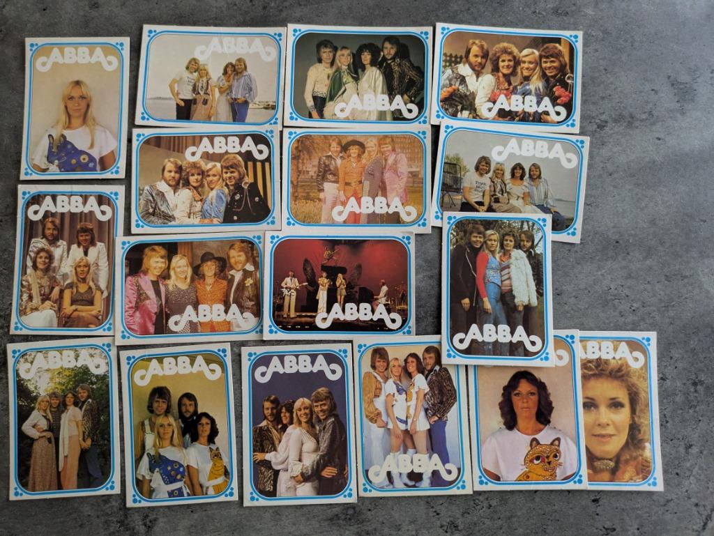 MONTY GUM KAARTEN    ABBA  17X ANNO 1976, Verzenden