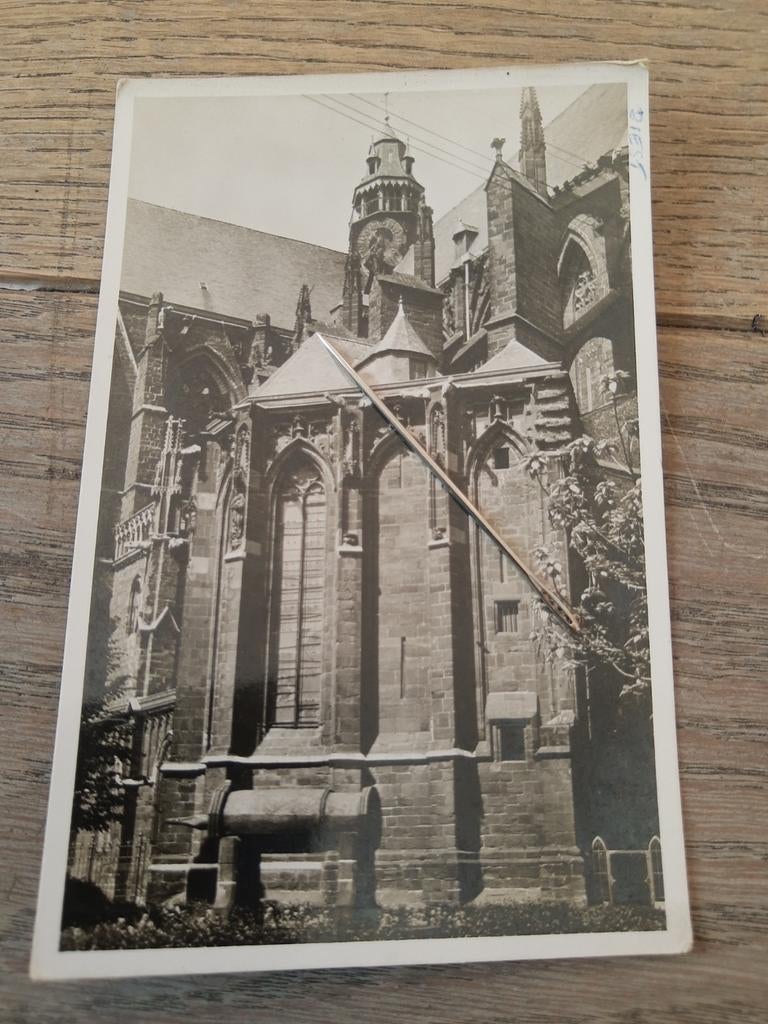 Oude postkaart Diest - zijzicht hoofdkerk, Verzamelen, Ophalen of Verzenden