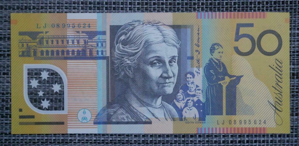 Bankbiljet 50 dollar Australië 2008 UNC Polymer, Ophalen of Verzenden, Overige landen, Setje