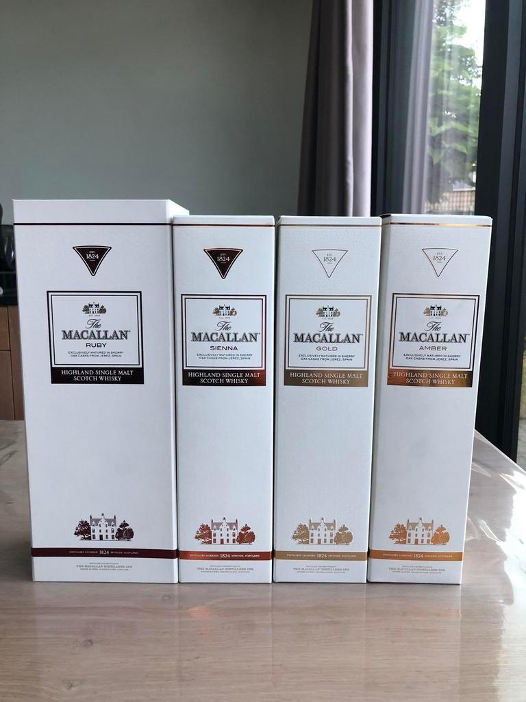 Macallan Ruby-Sienna-Gold-Amber, Verzamelen, Ophalen of Verzenden, Nieuw