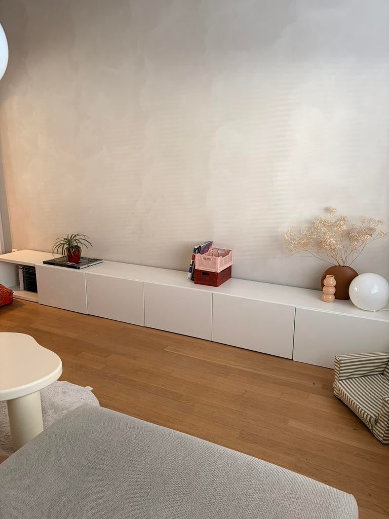 BESTA IKEA witte moderne tv-kast, Ophalen, Zo goed als nieuw