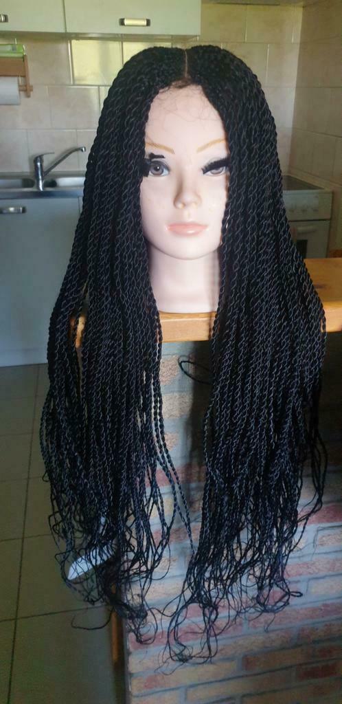 Perruque cheveux tressés, Ophalen of Verzenden, Zo goed als nieuw