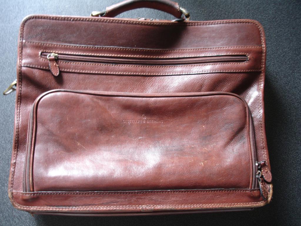 Vintage leren handtas Castelijn & Beerens, Ophalen of Verzenden, Handtas