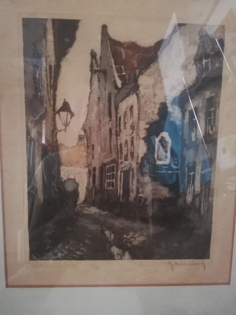 Gravure door Roger Hebbelinck, Antiek en Kunst, Ophalen