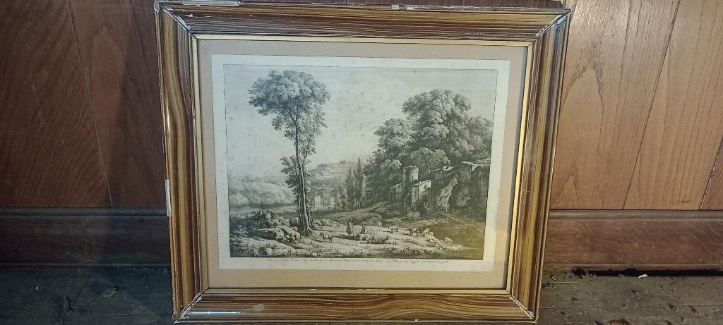 Gravure door Claude Le Lorain, 53x44, n87, Ophalen of Verzenden