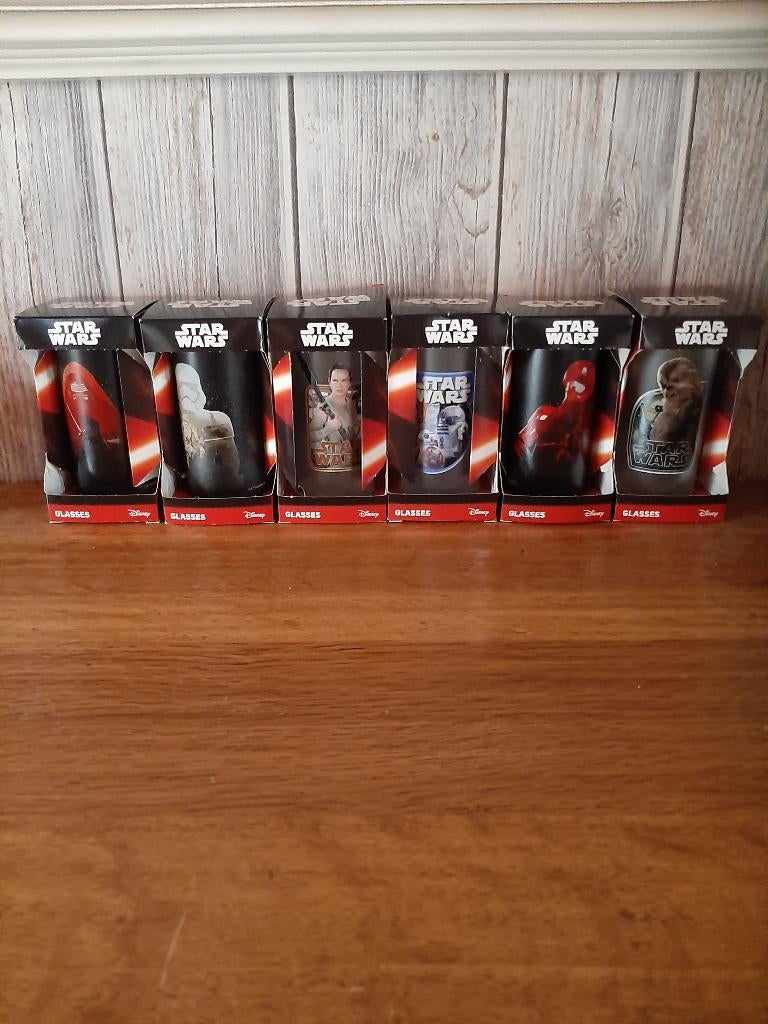 6 VERRES STAR WARS DE COLLECTION  AVEC EMBALLAGE, Enlèvement ou Envoi, Neuf