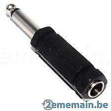 adaptateur plug 6.3 mono M en  6.3 Stéréo F NOUVEAU, Audio, Tv en Foto, Ophalen of Verzenden, Nieuw