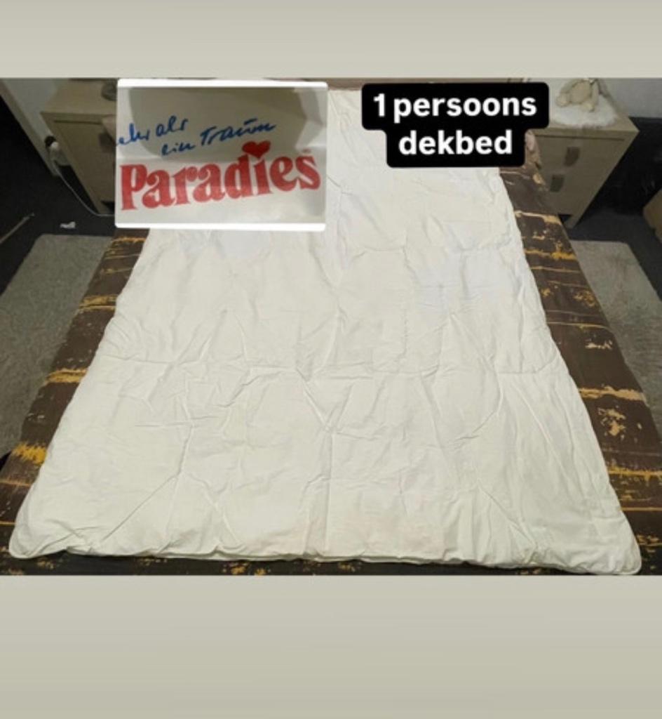 Dekbed 1 persoon, Ophalen