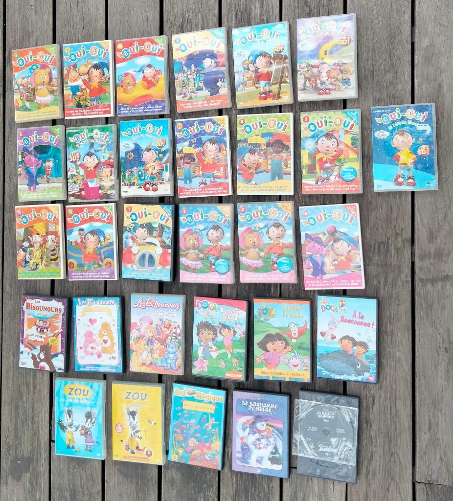 KIES 30 dvd's Yes-Oui/Dora/Bisounours/ ZOU enz..., Cd's en Dvd's, Alle leeftijden, Ophalen of Verzenden, Zo goed als nieuw, Educatief