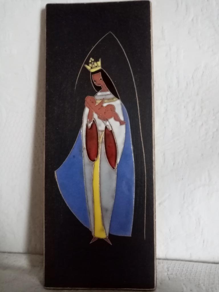 Ruscha 60s muur decoratieve religieuze keramische plaquette, Antiek en Kunst, Ophalen of Verzenden